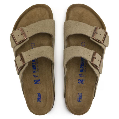 Arizona Taupe Suede Sandals – Premium Leather Comfort Sandals with Soft Anatomical Footbed3