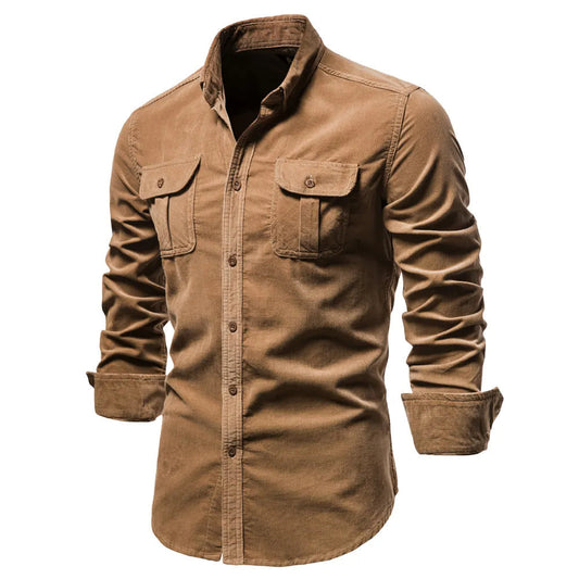 Caverno | Men’s Slim-Fit Cotton Corduroy Shirt
