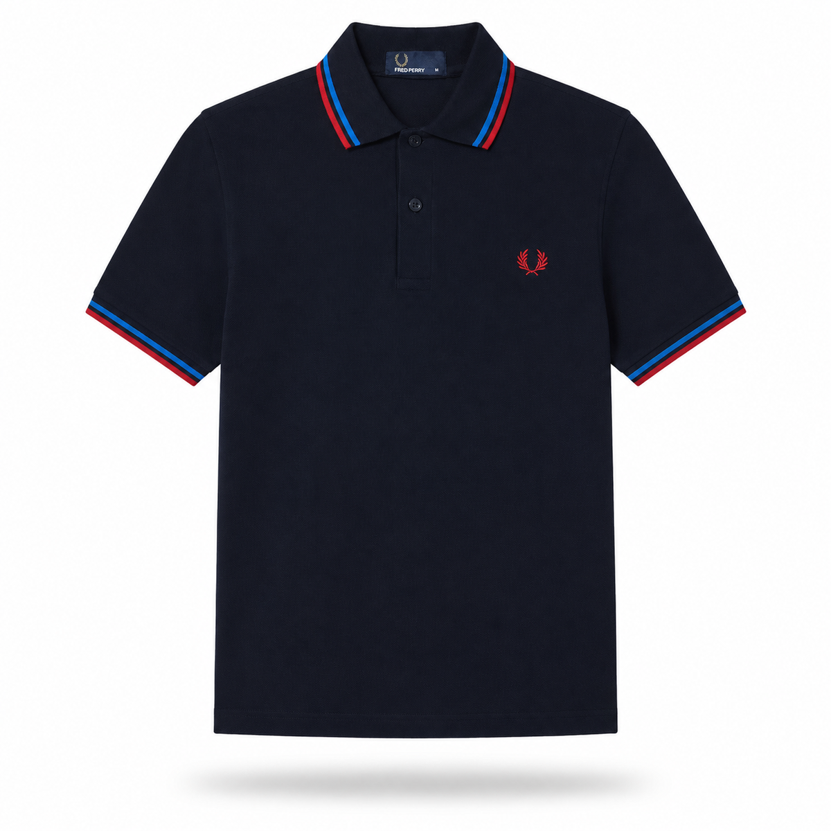 Fred Perry Men's Contrast-Tipped Cotton Polo Shirt – Slim Fit Smart-Casual Polo