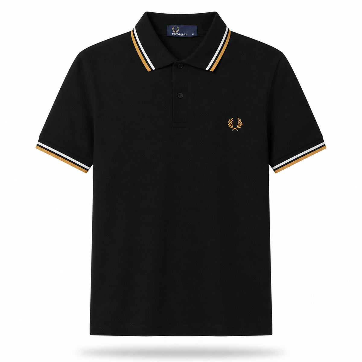 Fred Perry Men's Contrast-Tipped Cotton Polo Shirt – Slim Fit Smart-Casual Polo