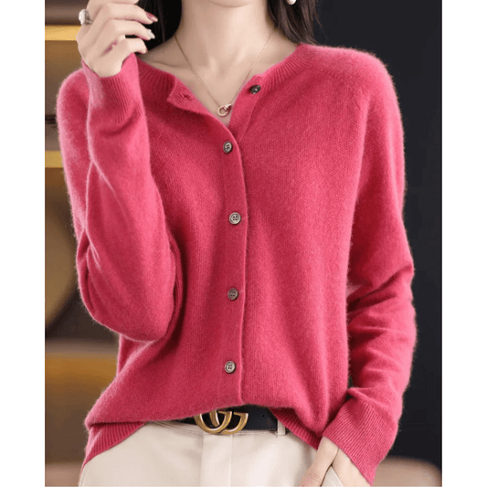 Livia | Women’s Cashmere Blend V-Neck Cardigan