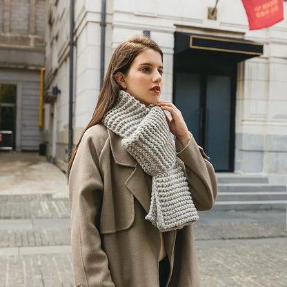 Merinda | Women’s Chunky Knit Wool Blend Scarf