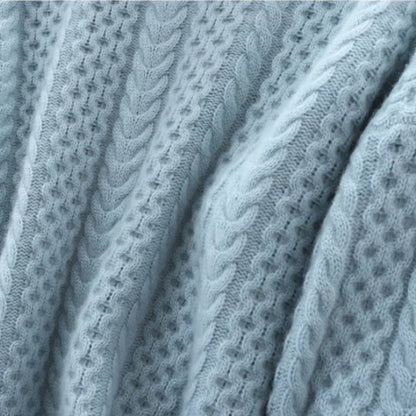 Ravah | Women’s Braided Knit Turtleneck Sweater