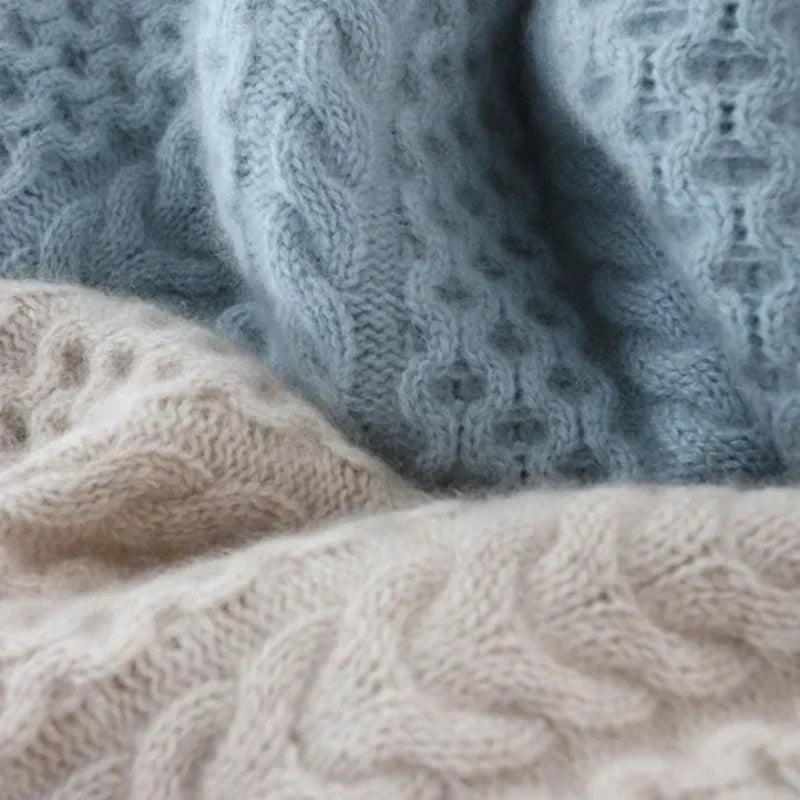 Ravah | Women’s Braided Knit Turtleneck Sweater